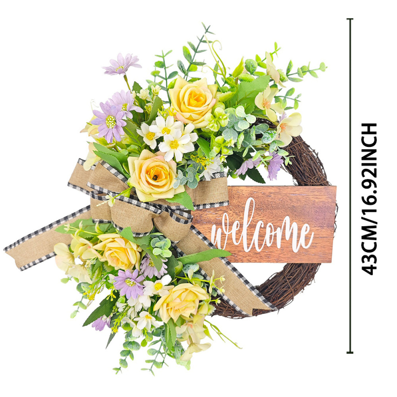 Shun-time Girlanda od svilenih cvjetova za kućnu dekoraciju i ukrašavanje vrata