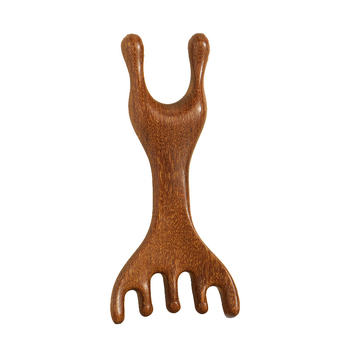 Drveni masažni češanj s pet zuba Dragon and Phoenix