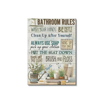 Platno s alfabetom — Inkjet tisk na uljano platno, nordijski stil, za dnevni boravak i restoran