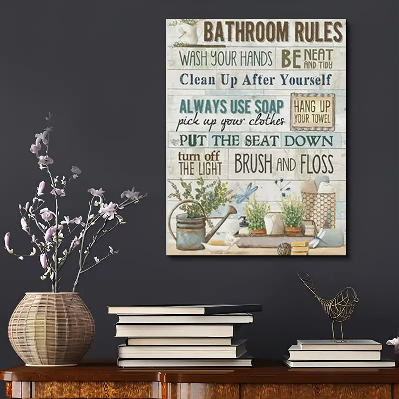 Platno s alfabetom — Inkjet tisk na uljano platno, nordijski stil, za dnevni boravak i restoran