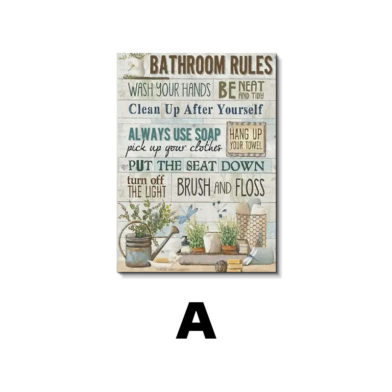 Platno s alfabetom — Inkjet tisk na uljano platno, nordijski stil, za dnevni boravak i restoran