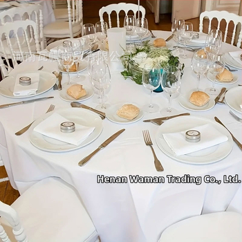 Obrus, polyester, kruhový tvar, hotelový štýl, jednofarebný