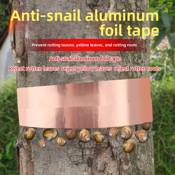 Dvostranná vodivá páska z meďného fóliového materiálu pre záhradu a ochranu stromov; samolepiaca, šírka 20–60 mm, dĺžka 50 m, hrúbka 0,1/0,06 mm, PVC uvoľňovací papier