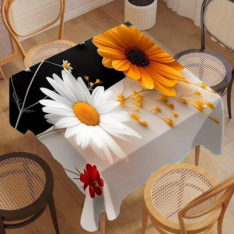 Stolnjak s floralnim uzorkom, pravougaoni, vodonepropustan, otporan na ulje, božićni stil