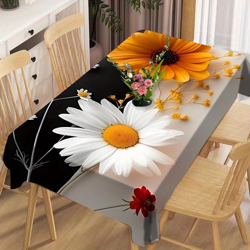 Stolnjak s floralnim uzorkom, pravougaoni, vodonepropustan, otporan na ulje, božićni stil