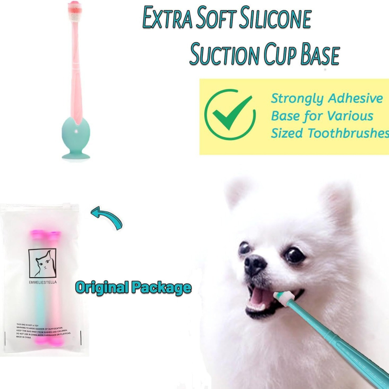 Set zubných kefiek pre domáce zvieratá s mäkkými štetinami – čistenie plaku na jazyku, bielenie zubov a starostlivosť o parodontálne zdravie pre mačky, psy a zajace