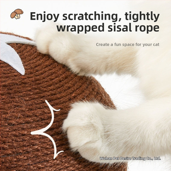 Stĺpik na škrabanie mačky zo sisalu – odolná doska na brúsenie pazúrov bez úlomkov, roztomilý štýl, hračka pre mačky