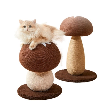 Stĺpik na škrabanie mačky zo sisalu – odolná doska na brúsenie pazúrov bez úlomkov, roztomilý štýl, hračka pre mačky