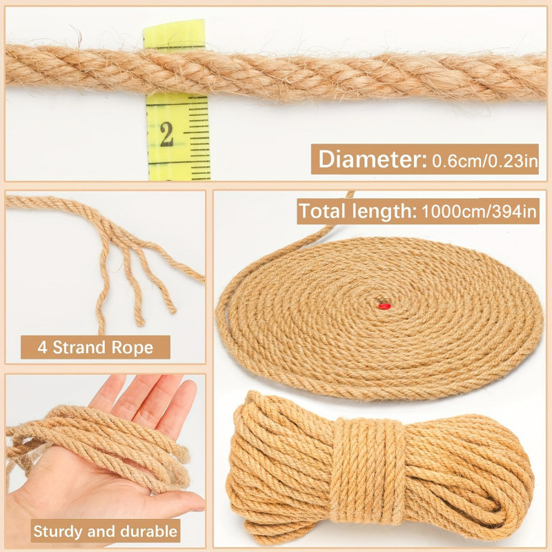 Zamjenski konop za stup za grebanje mačaka — Materijal: sintetička konoplja — Šifra proizvoda jd601100075269383