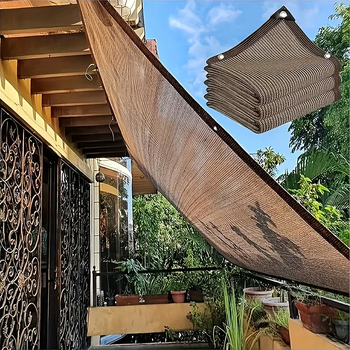 Vonkajšia tieniaca sieť — polyetylén s UV ochranou; moderný minimalistický štýl; kategória: tieniaca sieť