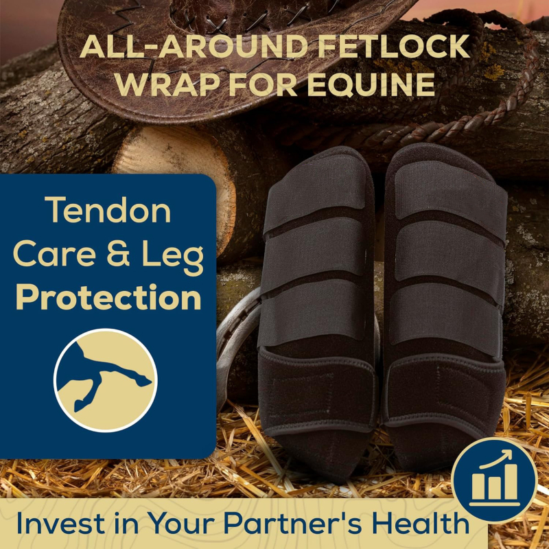 RH neoprenová ochrana nohy koně, vysoká elasticita, tlmenie nárazov, balenie 150 kusov