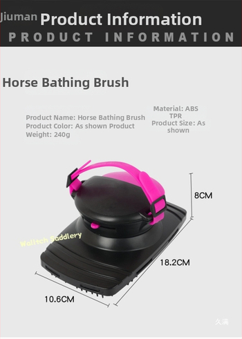 Set kef na starostlivosť o konia pre sedlo: masážna kefa, kefa na postrek vodou, čistiaca kozmetická kefa