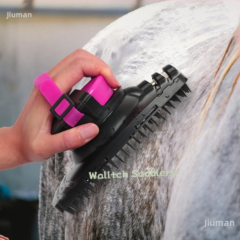 Zirgkopšanas suka komplekts sedlei: masāžas suka, ūdens izsmidzināšanas suka, tīrīšanas skaistumkopšanas suka