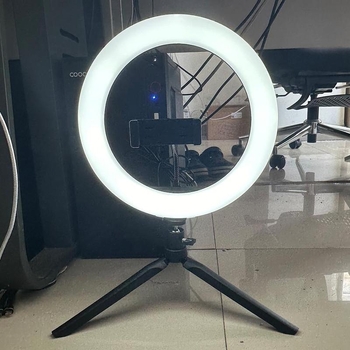 LED пръстен светлина за лайв стрийминг, модел K-L10, LED запълваща светлина, мощност под 10W, напрежение 5V, функция: три температури на цвета