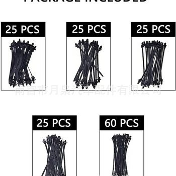 Moon Fox Самозаключващи се найлонови кабелни връзки за двигателен отсек, комплект 160 бр., за автомобилна вътрешна и външна употреба