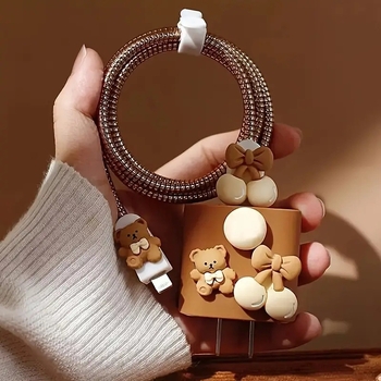 Datu kabeļa aizsargvāciņš Apple 18/20W uzlādei – TPU, lūzumizturīgs