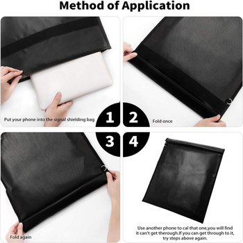 3-частен комплект Фарадей чанти за защита от радиация и сигнали — огнеупорна тъкан, подплата с нанозащита, подходящ за ключове, таблети и лаптопи