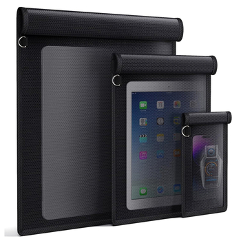 3-частен комплект Фарадей чанти за защита от радиация и сигнали — огнеупорна тъкан, подплата с нанозащита, подходящ за ключове, таблети и лаптопи