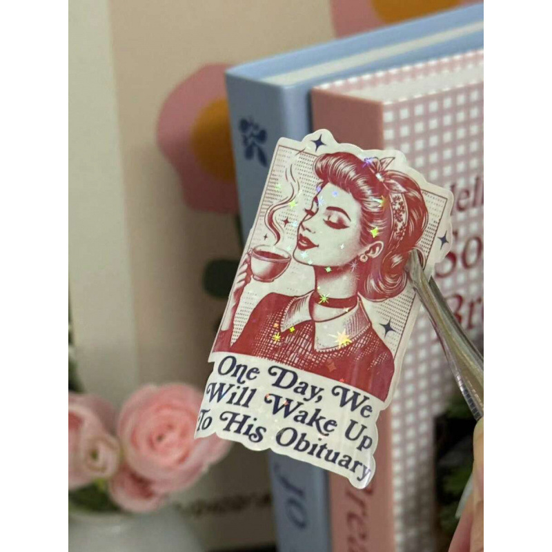 Комплект възглавници с тема канцеларски стикери: Един ден ще се събудим — скандинавски стил, печат