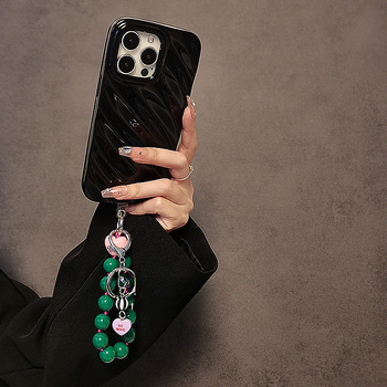 Декоративна сърцевидна акрилна украса за телефон - ръчна изработка, творчески стил