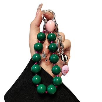 Декоративна сърцевидна акрилна украса за телефон - ръчна изработка, творчески стил