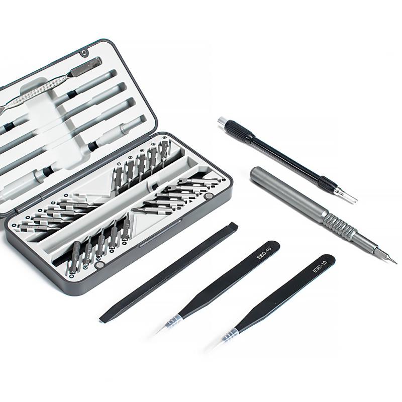 66-in-1 set odvijača za popravak mobitela, Cr-V krom-vanadijeva čelična, magnetski i izolirani, Weeks Tools