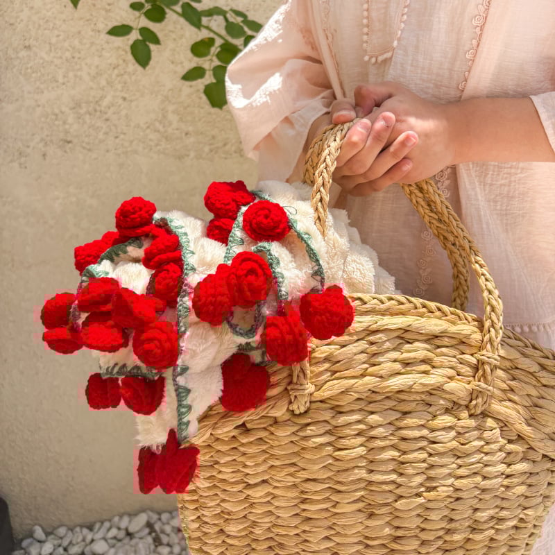 Плюшено одеяло с букет рози – флорален мотив, памук, 300–499 g, за всеки сезон