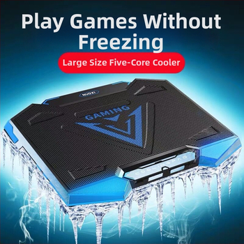 Chladič na notebook | Kovová sieťka | Chladenie ventilátorom | 5–rýchlostná konfigurácia ventilátora | Kompatibilný s notebookom, Ultrabook, Playbook