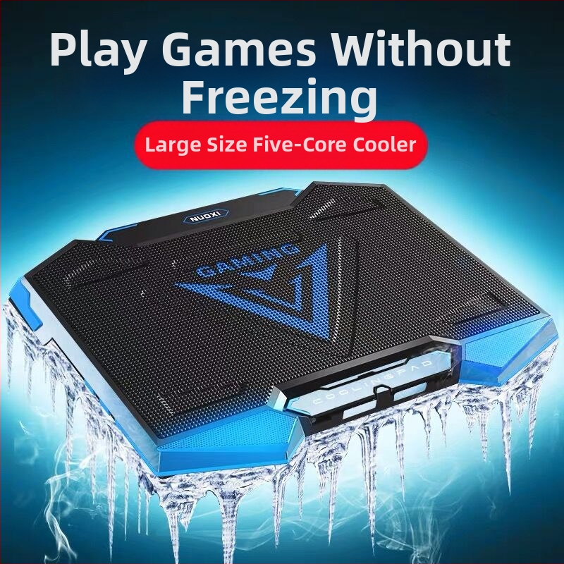 Chladič na notebook | Kovová sieťka | Chladenie ventilátorom | 5–rýchlostná konfigurácia ventilátora | Kompatibilný s notebookom, Ultrabook, Playbook