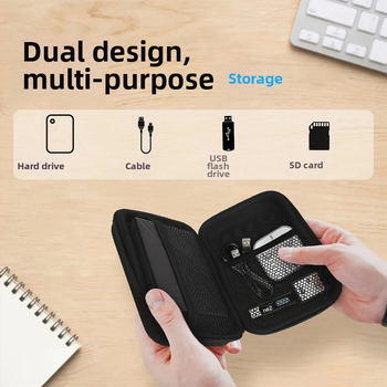 EVA skladovacia taška na slúchadlá, káble a mobilné pevné disky – proti pádu, odolná voči opotrebeniu, prispôsobiteľná podľa obrázka