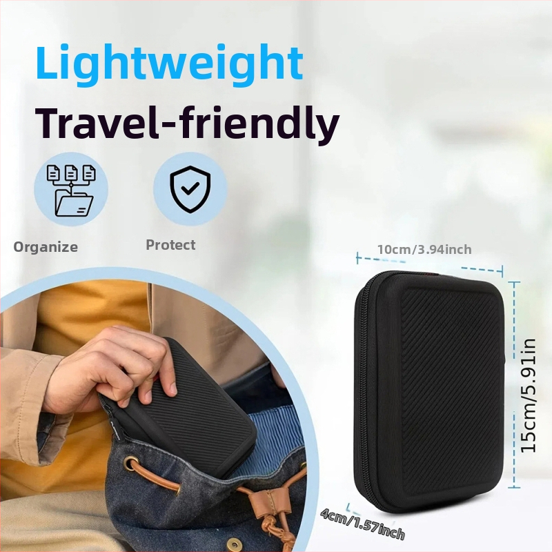 EVA skladovacia taška na slúchadlá, káble a mobilné pevné disky – proti pádu, odolná voči opotrebeniu, prispôsobiteľná podľa obrázka