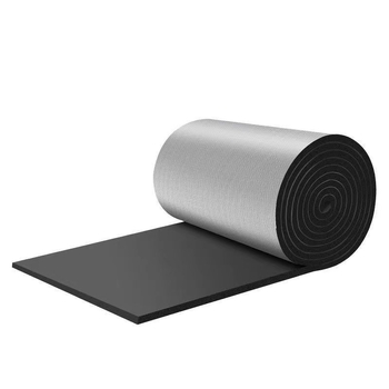 Αφρώδης δίσκος από καουτσούκ-πλαστικό με αλουμινόφυλλο, αυτοκόλλητη μόνωση για στέγες/θεροκήπια - θερμική αγωγιμότητα 0.035 W/mK, θερμοκρασία λειτουργίας έως 100°C