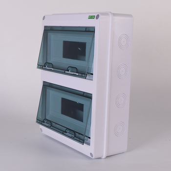 HT24 rozvádzač osvetlenia, plastový, povrchovo montovaný, IP65, 2 rady, 10–16 A