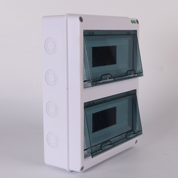 HT24 rozvádzač osvetlenia, plastový, povrchovo montovaný, IP65, 2 rady, 10–16 A