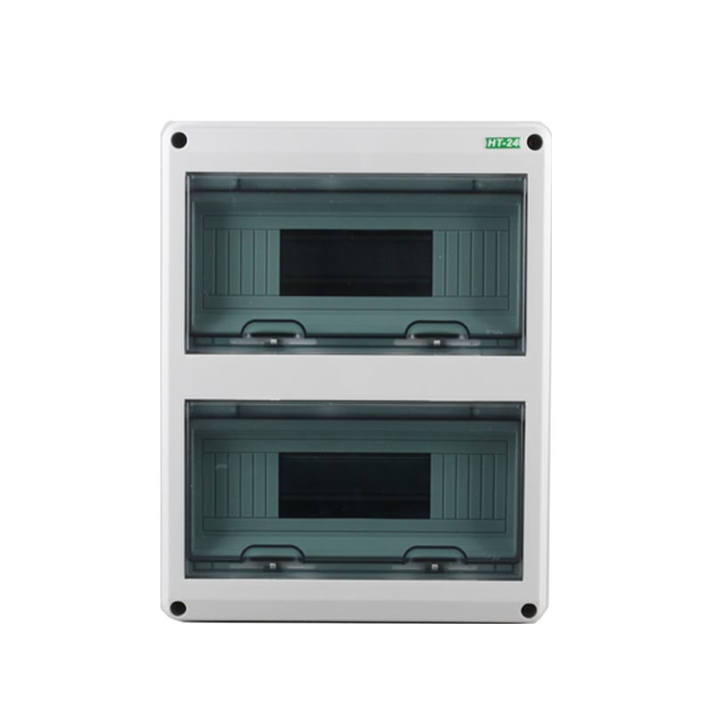 HT24 rozvádzač osvetlenia, plastový, povrchovo montovaný, IP65, 2 rady, 10–16 A