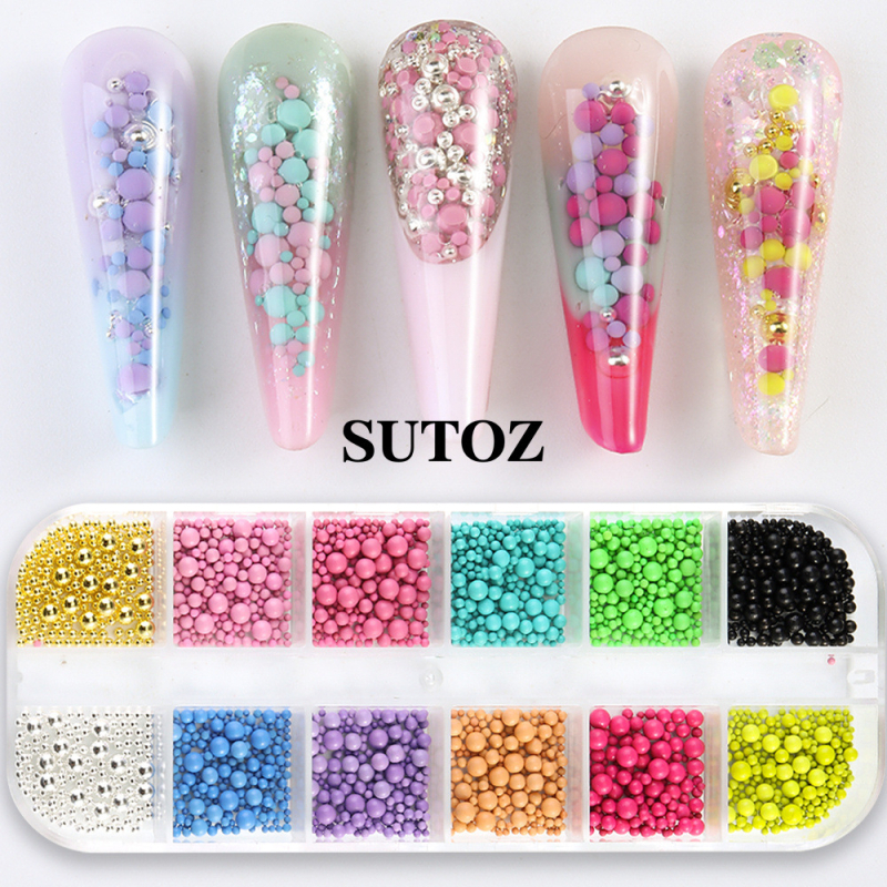 Perly na nechty - Cukrovinkový vzor, PET materiál, Roztomilý štýl, Značka SUTOZ