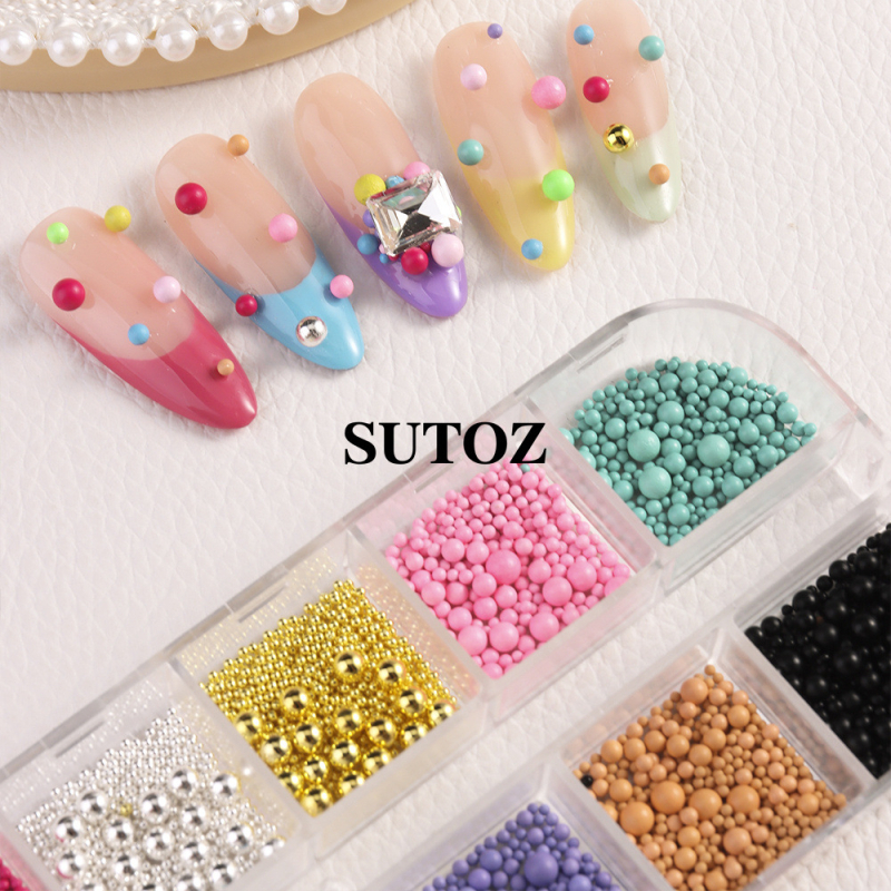 Perly na nechty - Cukrovinkový vzor, PET materiál, Roztomilý štýl, Značka SUTOZ