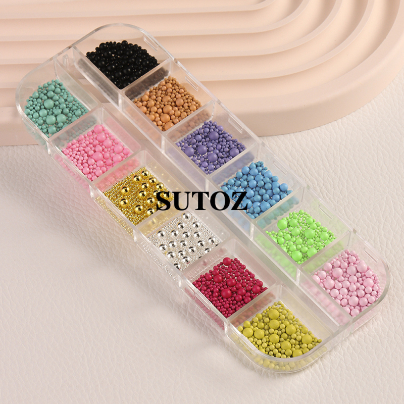 Perly na nechty - Cukrovinkový vzor, PET materiál, Roztomilý štýl, Značka SUTOZ