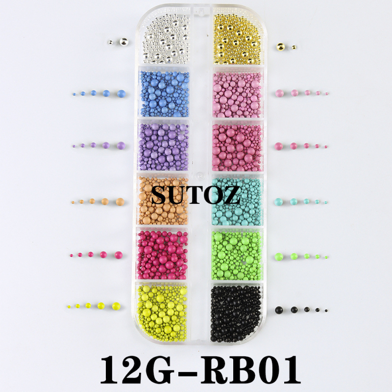 Perly na nechty - Cukrovinkový vzor, PET materiál, Roztomilý štýl, Značka SUTOZ