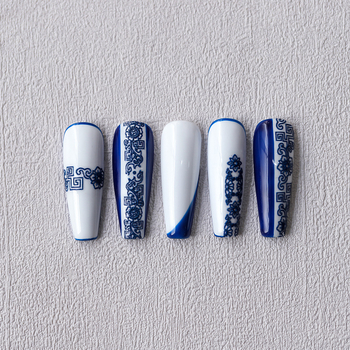 Nálepky na nechty z PET materiálu, reliéfny vzor, TS-2349, domácka značka