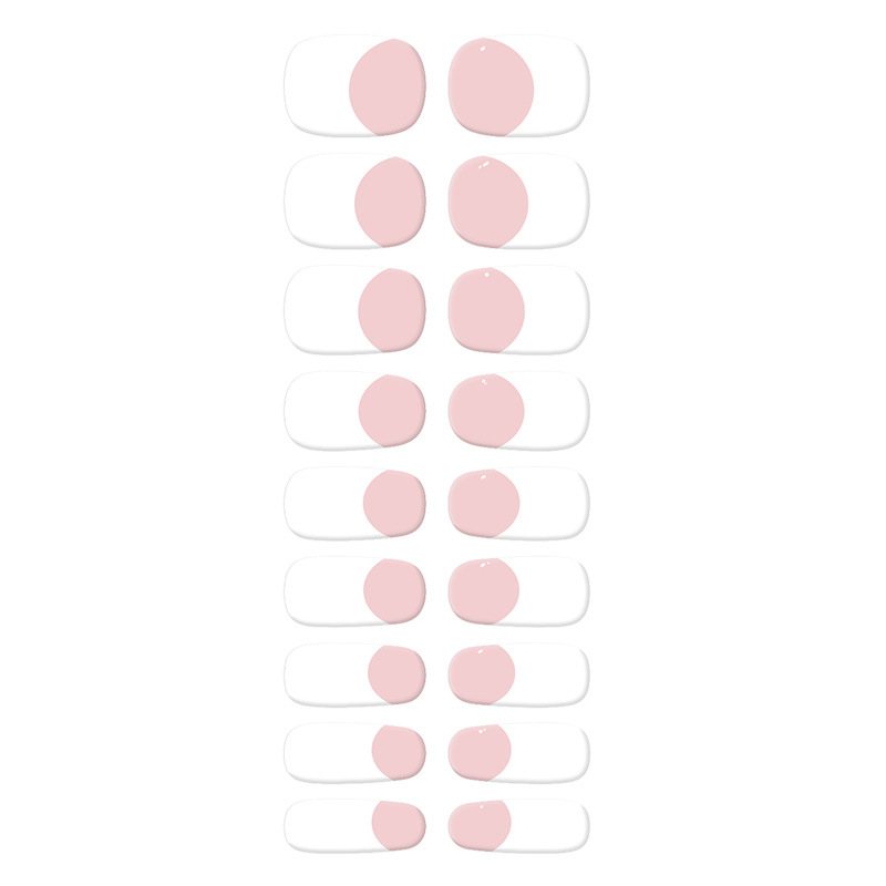 XT UV gélové nálepky na nechty – čiastočne vytvrdzujúce, vodeodolné, francúzsky štýl