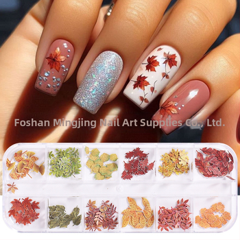 Čipky na nechty z drevenej pulpovej série – kvetinový vzor, materiál: plast, štýl INS, séria drevenej pulpovej čipky