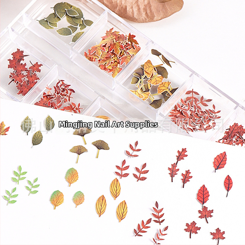 Puidupulpist küüntekunsti tükid – lillemuster, materjal plastika, stiil INS, puidupulptükkide sari