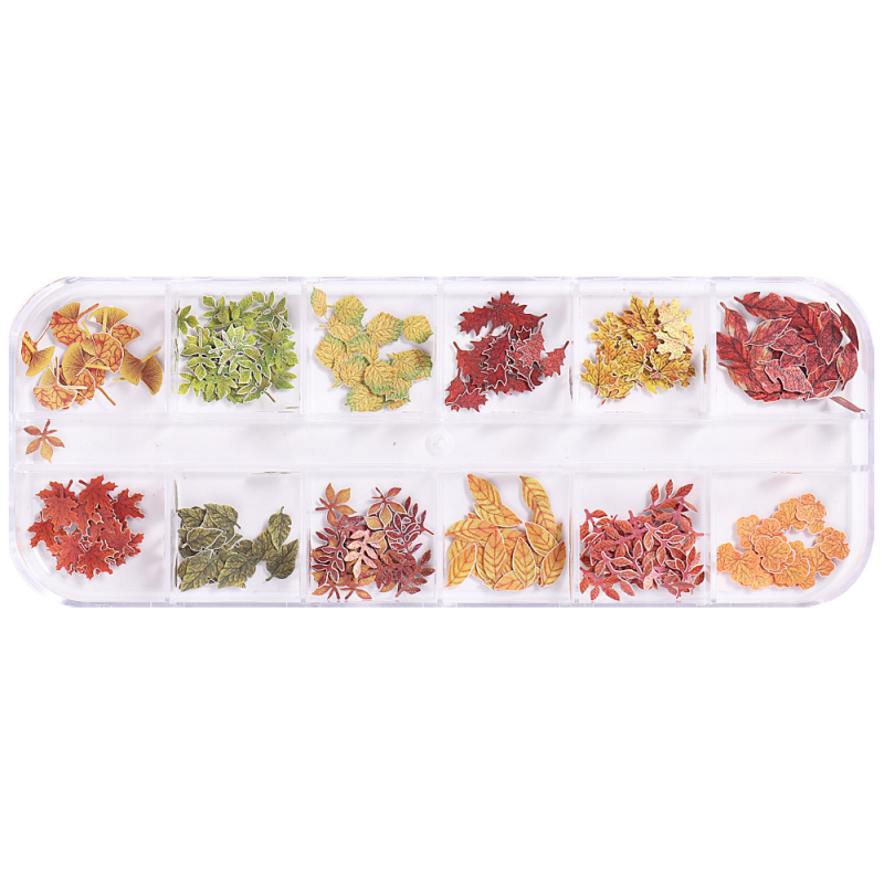 Čipky na nechty z drevenej pulpovej série – kvetinový vzor, materiál: plast, štýl INS, séria drevenej pulpovej čipky