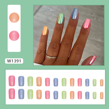 Самозалепващи изкуствени нокти – Zhen Yue, произход Джянсу, лицензирана частна марка, стил Инс, средна дължина, за жени