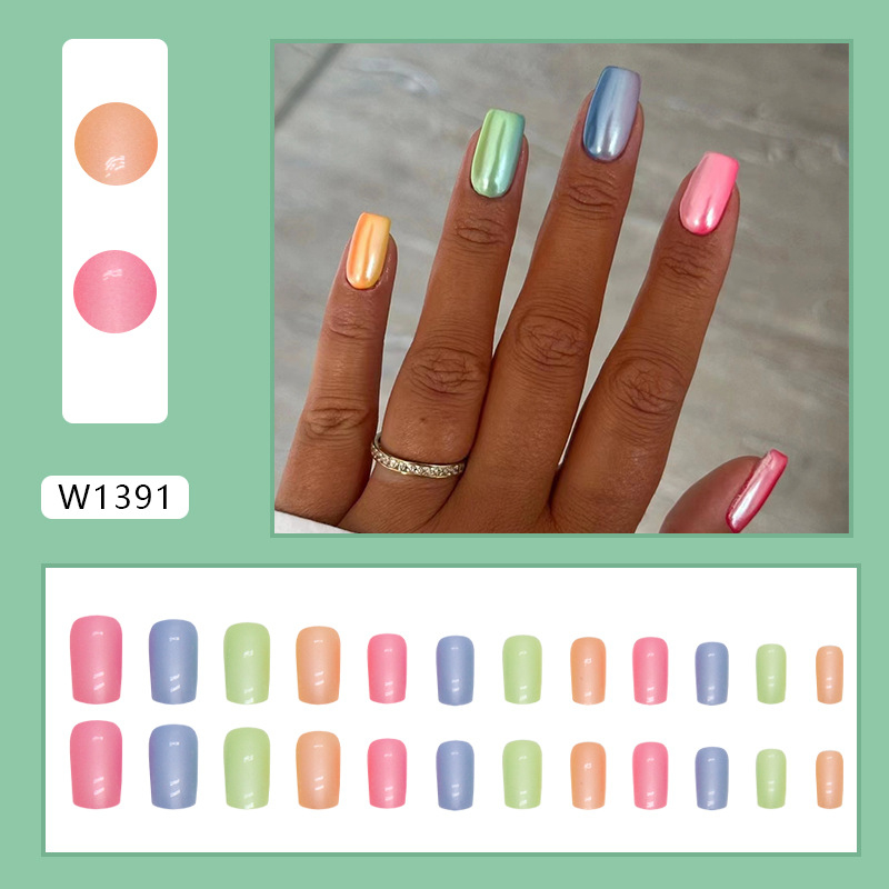 Самозалепващи изкуствени нокти – Zhen Yue, произход Джянсу, лицензирана частна марка, стил Инс, средна дължина, за жени