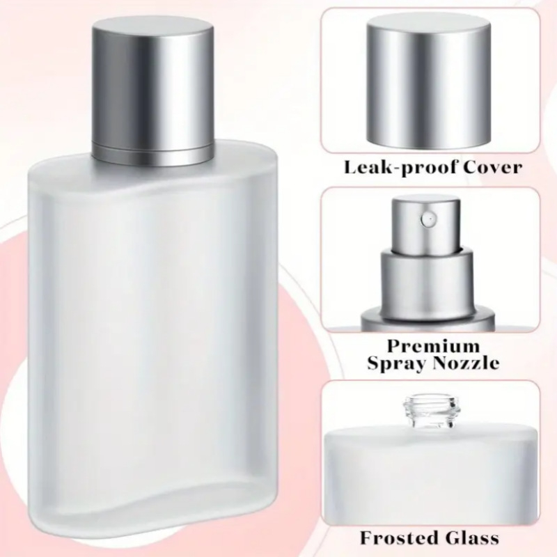 Matná sklenená fľaštička na parfum so skrutkovacím uzáverom, vyrobená fúkaným sklom, obsahuje plastový kryt a hliníkovú rozprašovač, pôvod Zhejiang