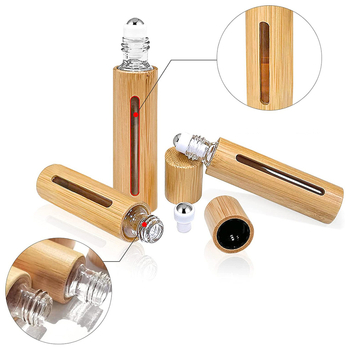 Персонализирана бамбукова дървена ролер бутилка, матов завършек, индивидуална дебелина, печат на лого, модерен минимализъм