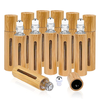 Персонализирана бамбукова дървена ролер бутилка, матов завършек, индивидуална дебелина, печат на лого, модерен минимализъм