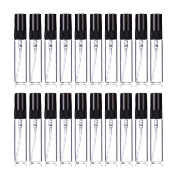 Sklenená fľaštička na parfum, rozprašovač, prázdna, prenášateľná, vzorka